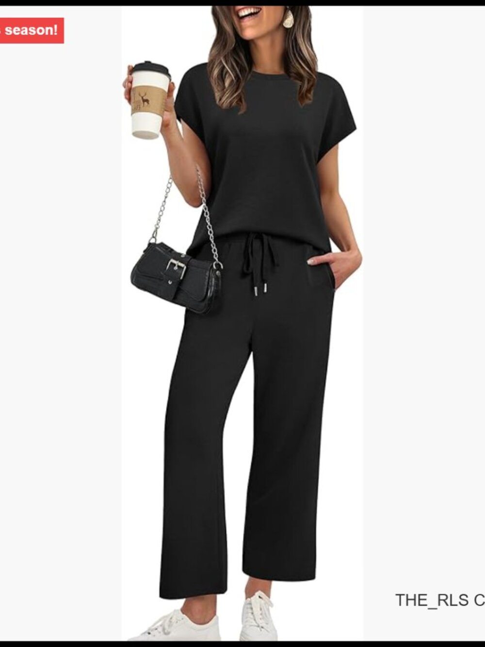 Cap Sleeve Lounge Set With Wide Leg Pants, 2 Piece Tracksuit